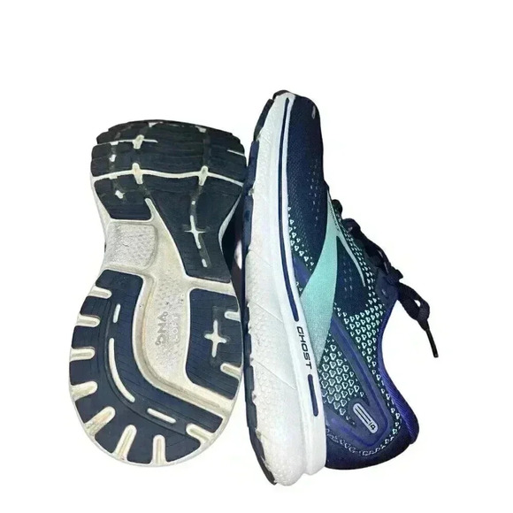 Brooks Ghost 14 Peacoat Yucca Navy Road-Running Sneakers Women’s Size 8 Medium - Picture 8 of 11